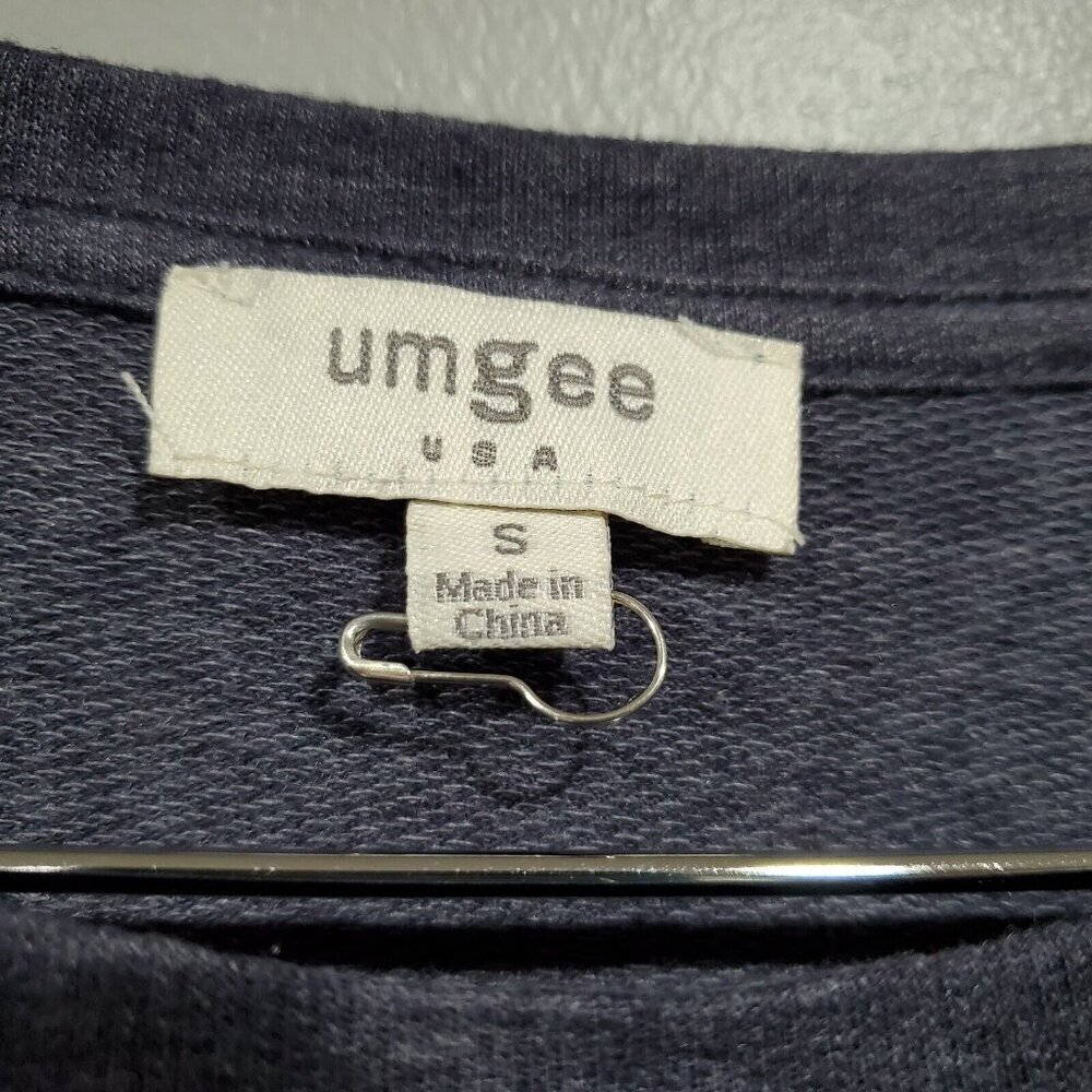 Umgee Womens Small Tunic T Shirt Dress Embroidered Floral Blue Pink Pockets - Picture 5 of 13